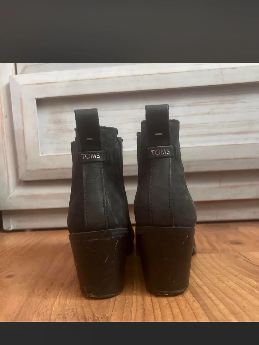 Toms Black Suede Ankle Booties